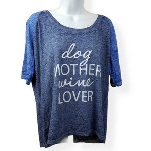 Wine/Dog lover novelty tshirt size XL